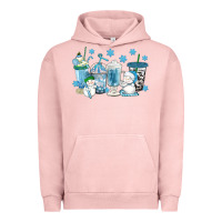 Pigment Salmon winter snowman coffee cups Urban Hoodie - texasbilliewilder
