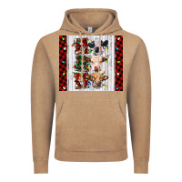 Ho Ho Ho Christmas Cow Vintage Hoodie | Teevron