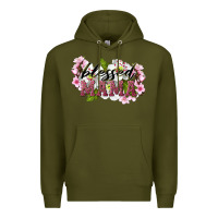 Army Green Blessed Mama Premium Hoodie - LillyAllenDesigns