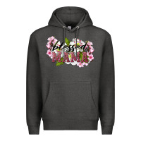 Charcoal Heather Blessed Mama Premium Hoodie - LillyAllenDesigns