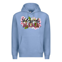 Colony Blue Blessed Mama Premium Hoodie - LillyAllenDesigns