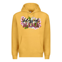 Mustard Blessed Mama Premium Hoodie - LillyAllenDesigns