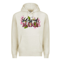Oatmeal Heather Blessed Mama Premium Hoodie - LillyAllenDesigns