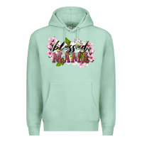 Seafoam Blessed Mama Premium Hoodie - LillyAllenDesigns