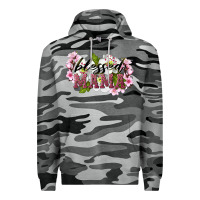 Slate Camo Blessed Mama Premium Hoodie - LillyAllenDesigns