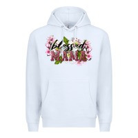 White Blessed Mama Premium Hoodie - LillyAllenDesigns
