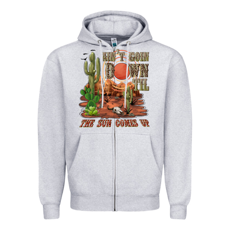 Aintgoin Down Til The Sun Comes Up Desert Zipper Hoodie by NancyCooperArtShop | Teevron
