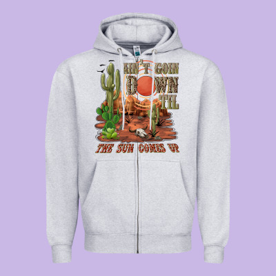 Aintgoin Down Til The Sun Comes Up Desert Zipper Hoodie Designed By Nancycooperartshop