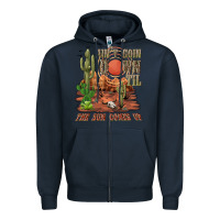 Navy aintgoin down til the sun comes up desert Zipper Hoodie - NancyCooperArtShop