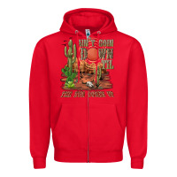 Red aintgoin down til the sun comes up desert Zipper Hoodie - NancyCooperArtShop