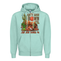 Seafoam aintgoin down til the sun comes up desert Zipper Hoodie - NancyCooperArtShop