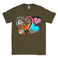 Army Green western leopard  racing  hearts Classic Tee - AdoDesignShop