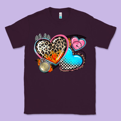 Western Leopard  Racing  Hearts Classic Tee Designed By Adodesignshop