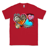 Red western leopard  racing  hearts Classic Tee - AdoDesignShop