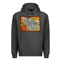 Charcoal Heather hello fall Premium Hoodie - AdoDesignShop