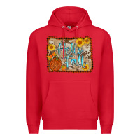 Red hello fall Premium Hoodie - AdoDesignShop