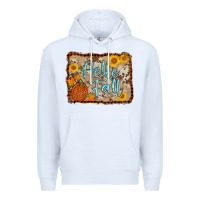 White hello fall Premium Hoodie - AdoDesignShop