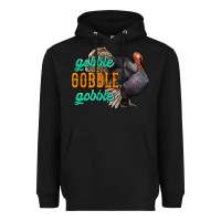 Black Thanksgiving turkey gobble gobble Heavyweight Hoodie - NancyCooperArtShop