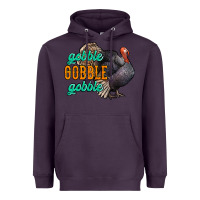 Plum Thanksgiving turkey gobble gobble Heavyweight Hoodie - NancyCooperArtShop