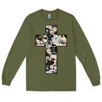 Army Green cowhide cross Long Sleeve Tee - JahusDesignShop