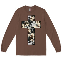 Chestnut cowhide cross Long Sleeve Tee - JahusDesignShop