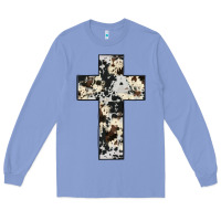 Colony Blue cowhide cross Long Sleeve Tee - JahusDesignShop