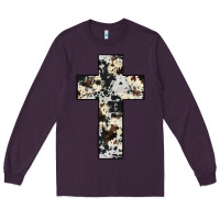 Plum cowhide cross Long Sleeve Tee - JahusDesignShop