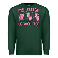 Sports Green my sleigh runs on loaded tea Premium Sweatshirt - MaliasSmallBusiness