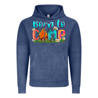 Vintage Denim born to camp Vintage Hoodie - Zillion Design Studio