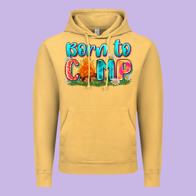 Born To Camp Vintage Hoodie Designed By Zillion Design Studio