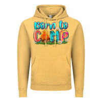 Vintage Mustard born to camp Vintage Hoodie - Zillion Design Studio