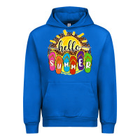 Cobalt hello summer with flip flops Urban Hoodie - NancyCooperArtShop