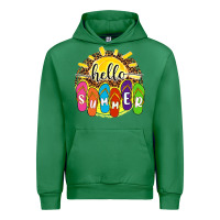 Emerald hello summer with flip flops Urban Hoodie - NancyCooperArtShop