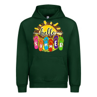 Forest Green hello summer with flip flops Urban Hoodie - NancyCooperArtShop