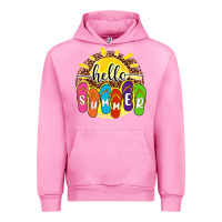 Fuchsia Pink hello summer with flip flops Urban Hoodie - NancyCooperArtShop