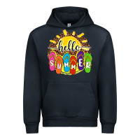 Navy hello summer with flip flops Urban Hoodie - NancyCooperArtShop