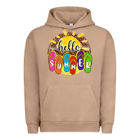 Pigment Burro hello summer with flip flops Urban Hoodie - NancyCooperArtShop