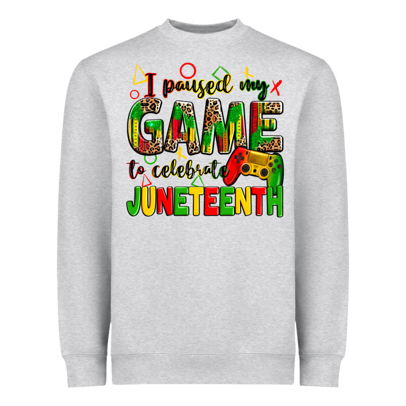 I Paused My Game To Celebrate Juneteenth Heavyweight Sweatshirt by Zillion Design Studio | Teevron