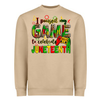 Mushroom I paused my game to celebrate Juneteenth Heavyweight Sweatshirt - Zillion Design Studio