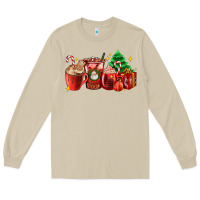 Mushroom Christmas coffee cups with gift and Christmas tree Long Sleeve Tee - AdoDesignShop