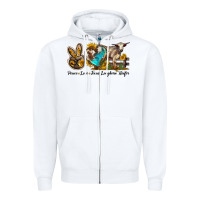 White peace love longhorn heifer Zipper Hoodie - LillyAllenDesigns