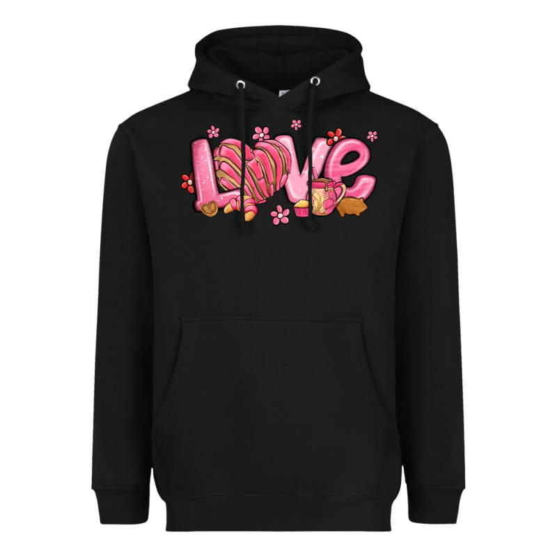 Love Mexican Conchas Valentines Day Heavyweight Hoodie by MaliasSmallBusiness | Teevron