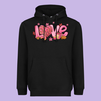 Love Mexican Conchas Valentines Day Heavyweight Hoodie Designed By Maliassmallbusiness