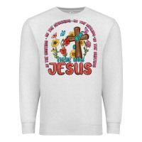 Oatmeal Heather in the waiting there was jesus Premium Sweatshirt - MaliasSmallBusiness
