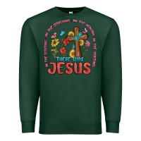 Sports Green in the waiting there was jesus Premium Sweatshirt - MaliasSmallBusiness