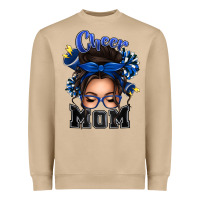 Cheer Mom Messy Bun Heavyweight Sweatshirt | Teevron