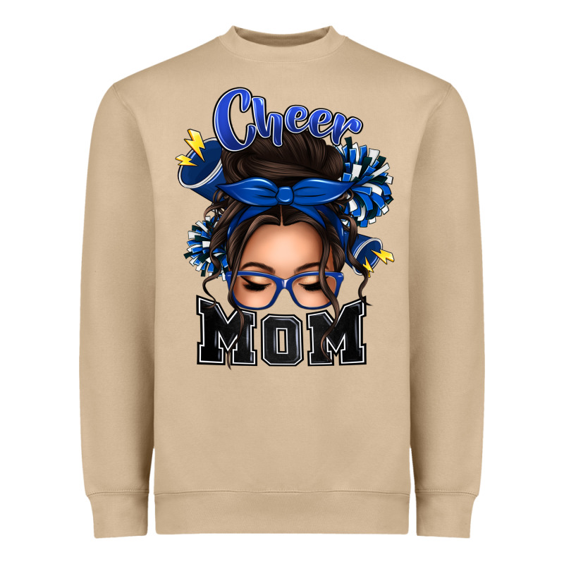 Cheer Mom Messy Bun Heavyweight Sweatshirt by texasbilliewilder | Teevron