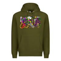 Army Green CNA Certified Nursing Assistant Mardi Gras Premium Hoodie - LillyAllenDesigns