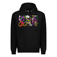 Black CNA Certified Nursing Assistant Mardi Gras Premium Hoodie - LillyAllenDesigns