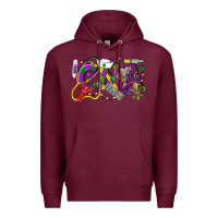 Burgundy CNA Certified Nursing Assistant Mardi Gras Premium Hoodie - LillyAllenDesigns
